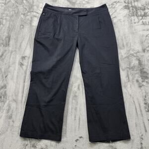 Nike Golf‎ Pants Womens L/12 Black Mid Rise Crop Zip Hem Stretch Cotton Preppy